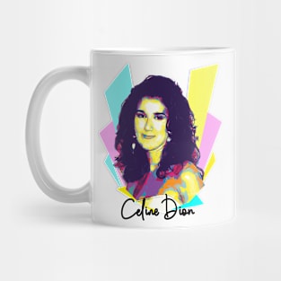 Wpap Pop Art Celine Dion 80s Mug